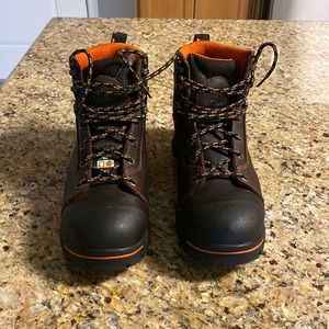 Black and Brown Steel Toe Timberland Boots! Brand new! Only worn once.